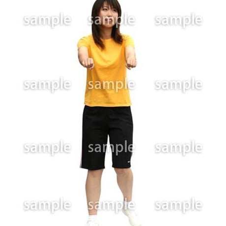 人物切抜き素材　夏服・フィットネス編　J_410