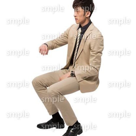 Cutout People　座る　男性　LL_292