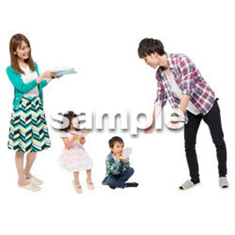 Cutout People　4人家族　II_347