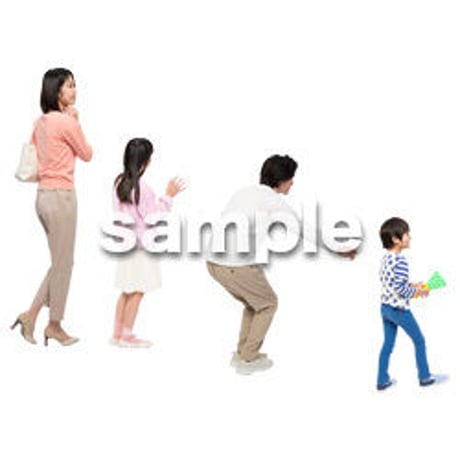 Cutout People　4人ファミリー　GG_404