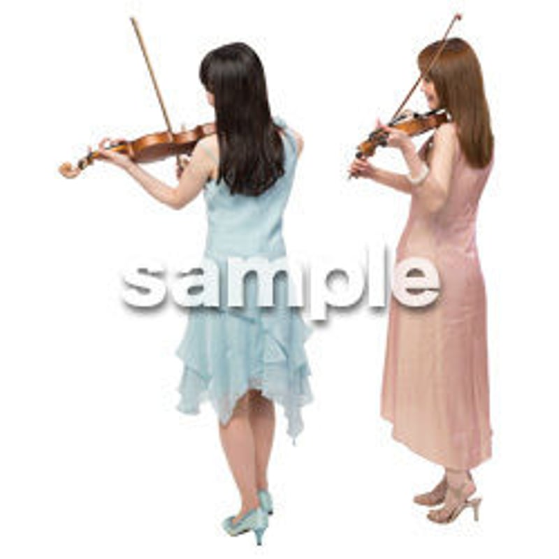 バイオリン女性の後ろ姿 No.0504 バイオリン女性の後ろ姿 No.0504