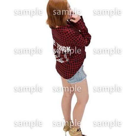 Cutout People　鳥瞰　人物 女性　FF_374