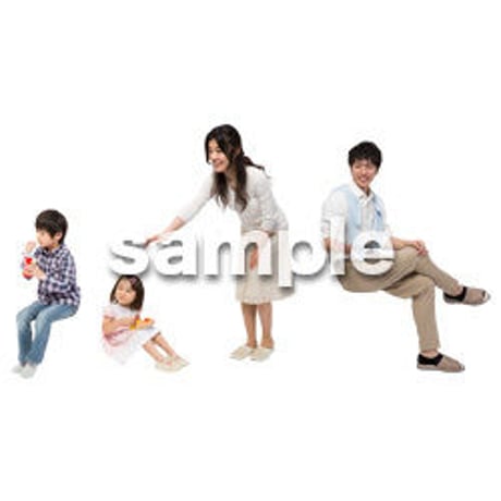 Cutout People　4人家族　II_322