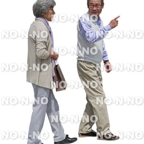 人物切抜きセット☆老夫婦　1_set032