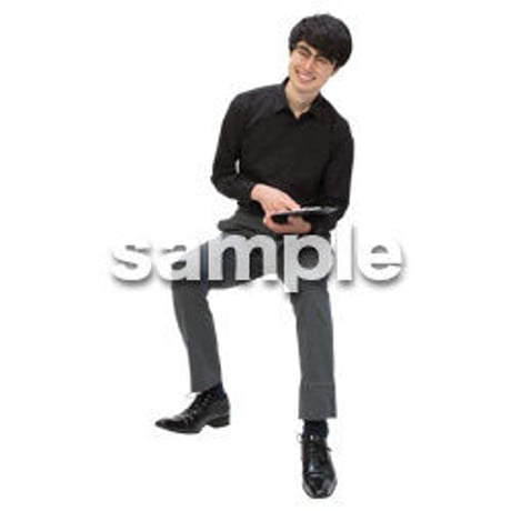 Cutout People　座る　男性　LL_121