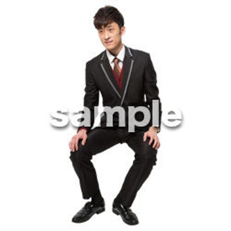 Cutout People　座る　男性　LL_021