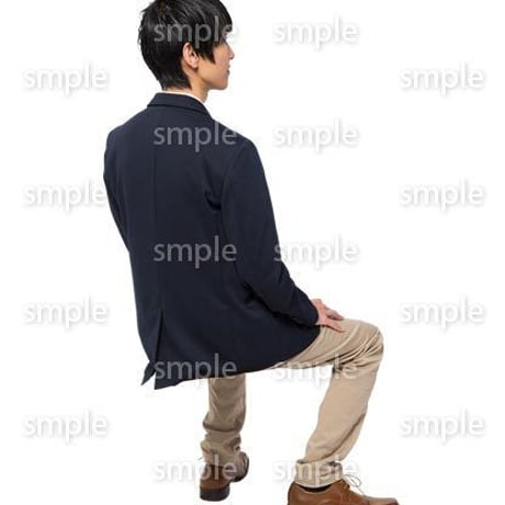 Cutout People　座る　男性　LL_120