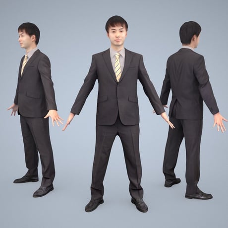 3D人モデルAポーズ　102_Sota