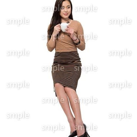 Cutout People　座る女性　KK_231