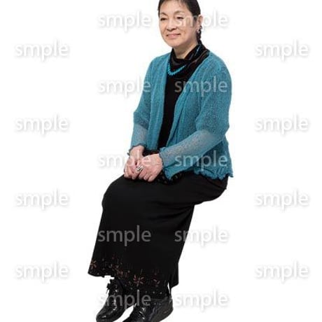 Cutout People　座る女性　KK_442