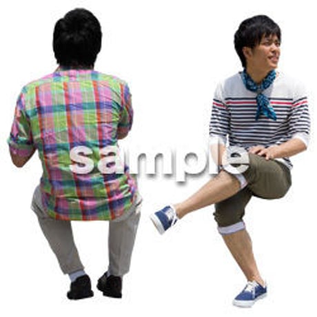人物切抜き素材　座る人Ⅱ編　Q_072