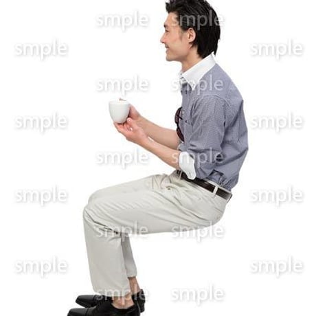 Cutout People　座る　男性　LL_263