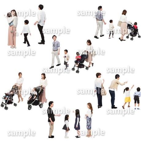 人物切抜きセット☆ファミリー　1_set112