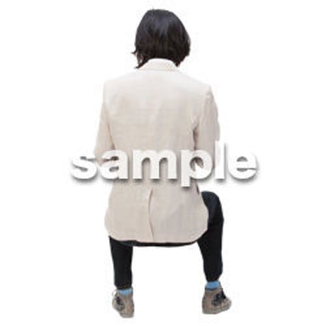Cutout People　座る　男性　LL_310