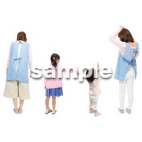 Cutout People　保育士と子供　GG_495
