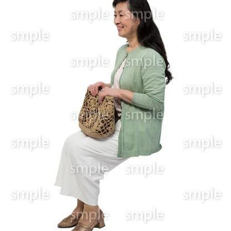 Cutout People　座る女性　KK_462