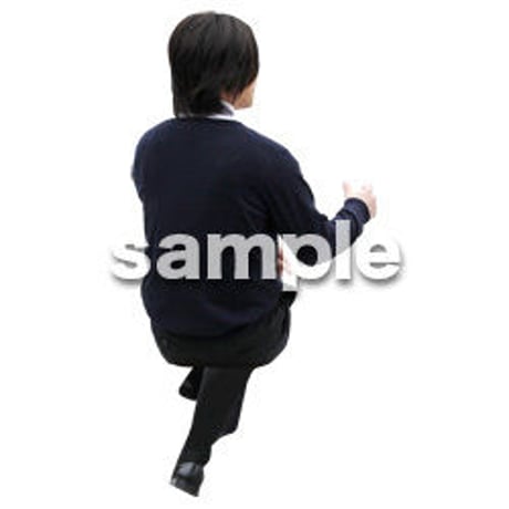 人物切抜き素材　座る人Ⅱ編　Q_439