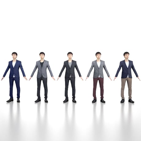 3D人モデルAポーズ　106_Sots