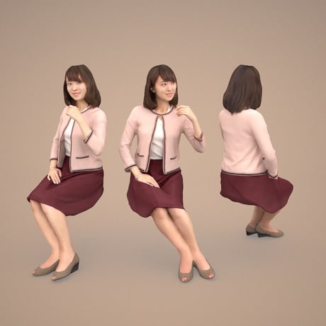 3D人物素材  [Posed]  015_Kana