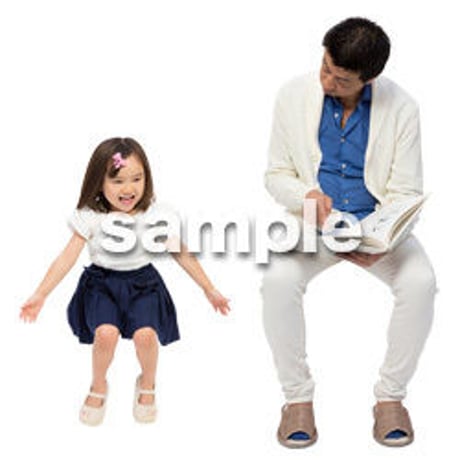 Cutout People　アットホーム　座る　II_371