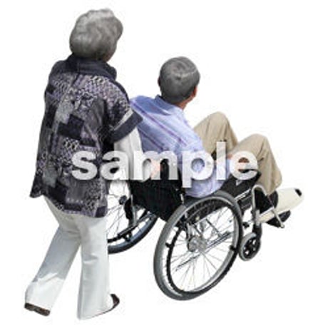 人物切抜き素材　シニア介護編　S_348