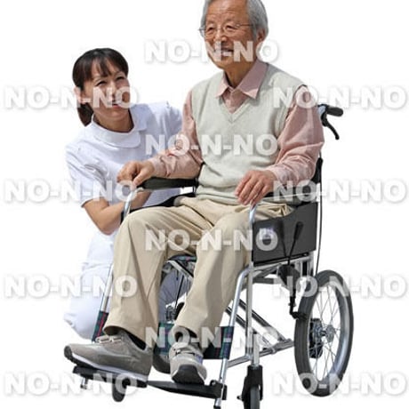 人物切抜きセット☆シニア介護・車いす　1_set042