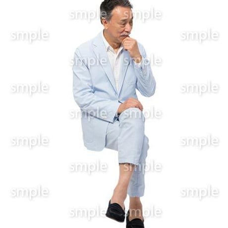 Cutout People　座る　男性　LL_511