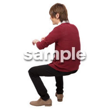 Cutout People　座る　男性　LL_440