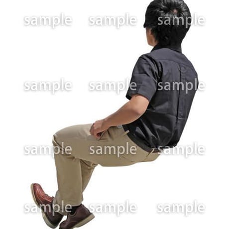 人物切抜き素材　座る人Ⅱ編　Q_576