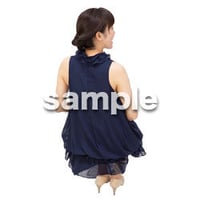 Cutout People　鳥瞰　座る女性 　FF_460
