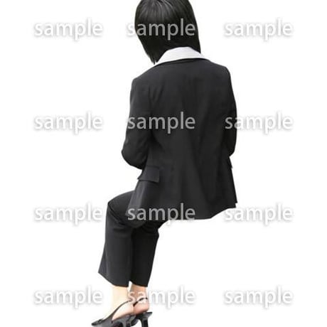 人物切抜き素材　座る人編　H_394
