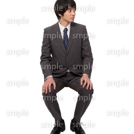 Cutout People　座る　男性　LL_011