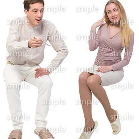 Cutout People　アットホーム　座る　II_436