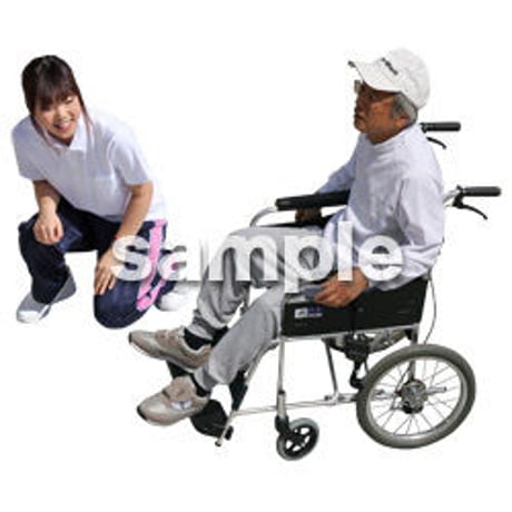 人物切抜き素材　シニア介護編　S_368