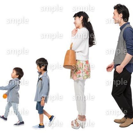 Cutout People　4人ファミリー　GG_373