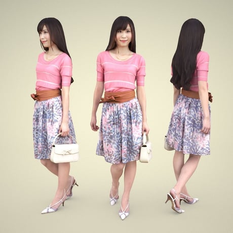 3D人物素材 [Posed]  077_Yui