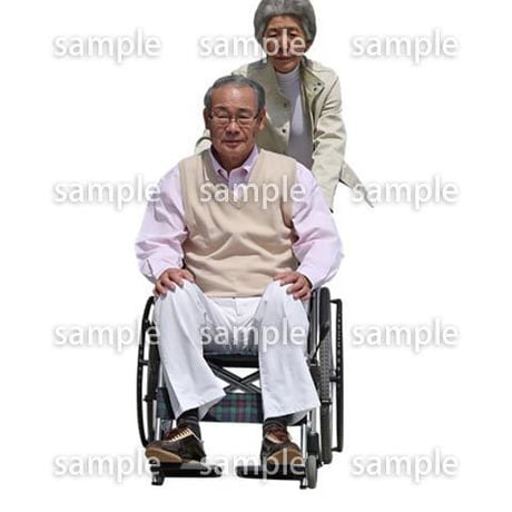 人物切抜き素材　シニア介護編　S_031