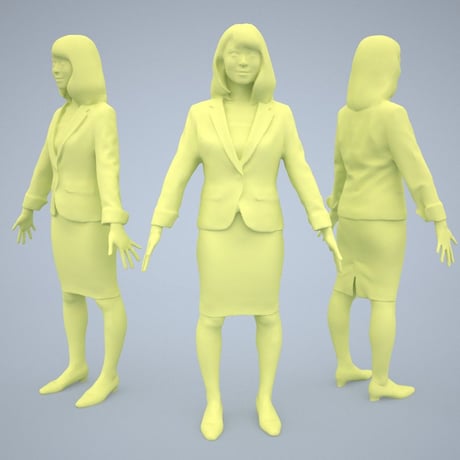 3D人モデルAポーズ　014_Kana