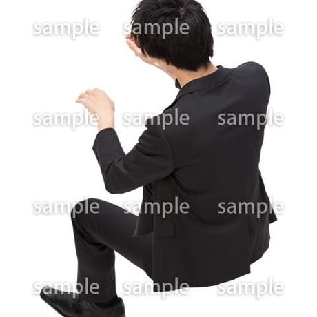 Cutout People　鳥瞰　座る男性 　FF_404