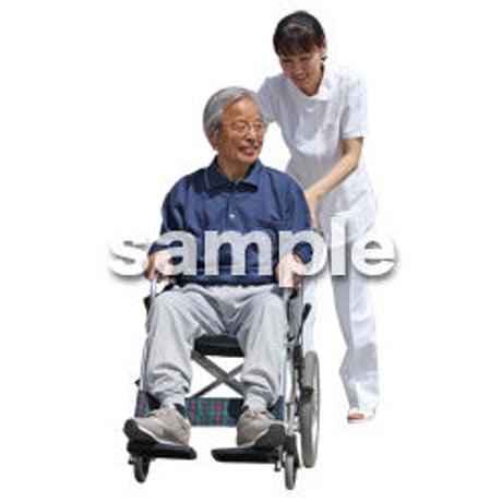 人物切抜き素材　シニア介護編　S_071