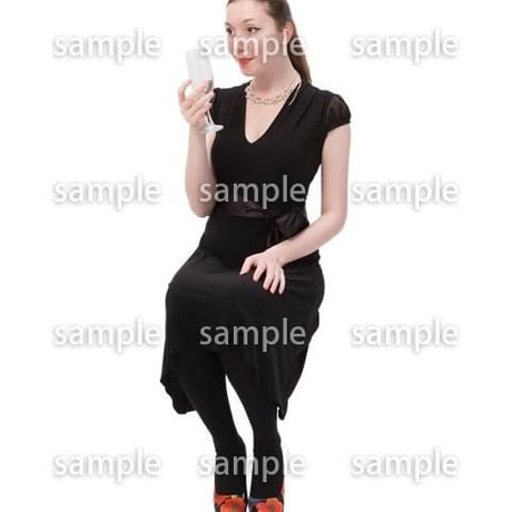 Cutout People　パーティー座る人　DD_446