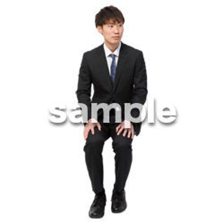 Cutout People　座る　男性　LL_041