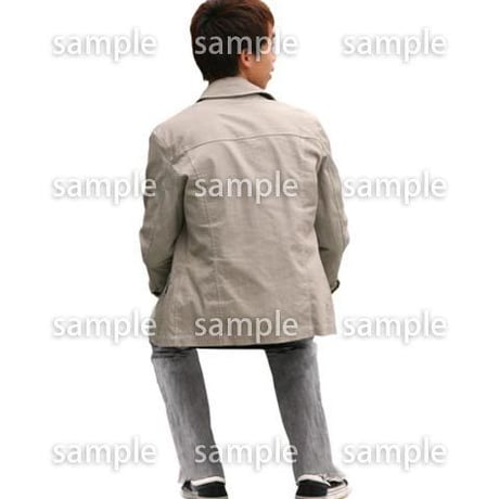 人物切抜き素材　座る人編　H_252