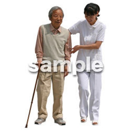 人物切抜き素材　シニア介護編　S_139