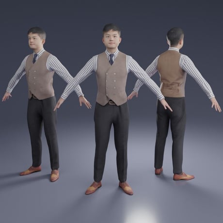 3D人モデルAポーズ　113_Dai