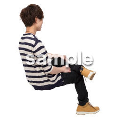 Cutout People　座る　男性　LL_445