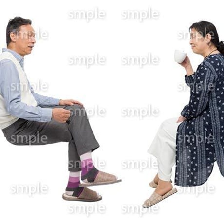 Cutout People　アットホーム　座る　II_428
