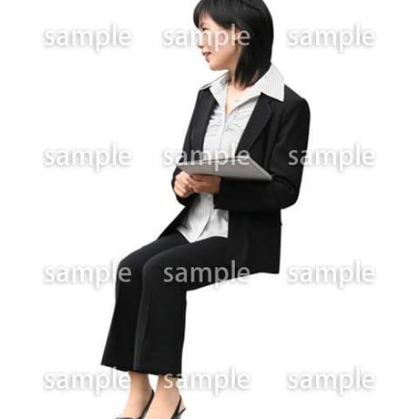人物切抜き素材　座る人編　H_391
