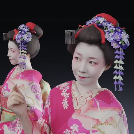 舞妓3Dモデル02