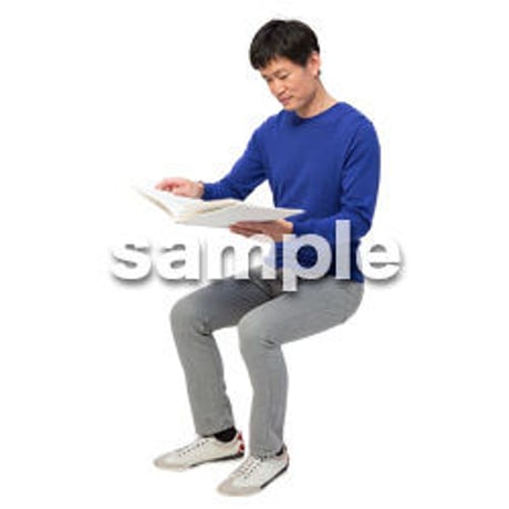 Cutout People　座る　男性　LL_382